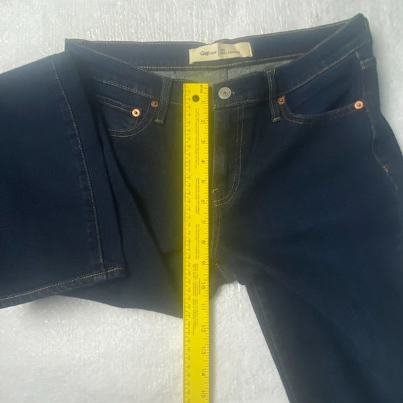 Gap Jeans Women 29 Mid Rise Real Straight Blue Stretch - Picture 8 of 13